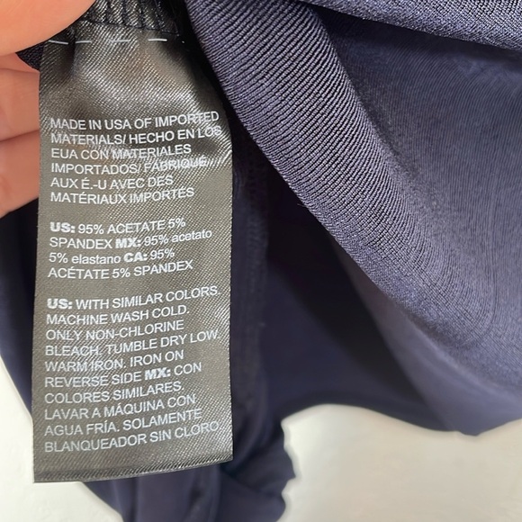 Navy Blue Top with Side Tie - Picture 6 of 6